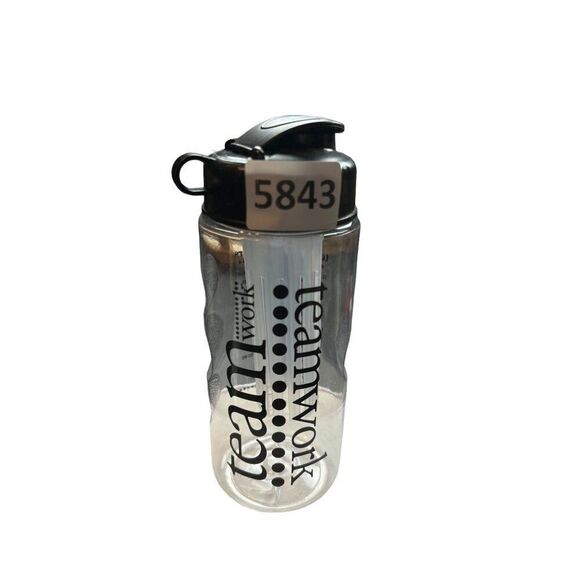 Teamwork Matters Motivational Water Bottle 24 Oz BPA-Free Plastic with Flip-Top - Picture 5 of 9
